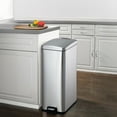 thumbnail image 4 of Hometrends 40 Liter Stainless Steel Hands Free Step Kitchen Trash Can, Durable Foot Pedal, Fingerprint-proof stainless steel finish Wastebasket, 4 of 7