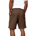 thumbnail image 3 of Lumtrix Mens Waffle Shorts Summer Casual Textured Knit Drawstring Elastic Waist Comfy Short With Pockets Beach Vacation Brown XL, 3 of 3