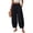 CV26_Black, variant on Linen Barrel Pants Women Wide Leg Palazzo Summer Baggy Harem Pants Boho Casual Trousers with Pockets Beach Vacation Khaki M