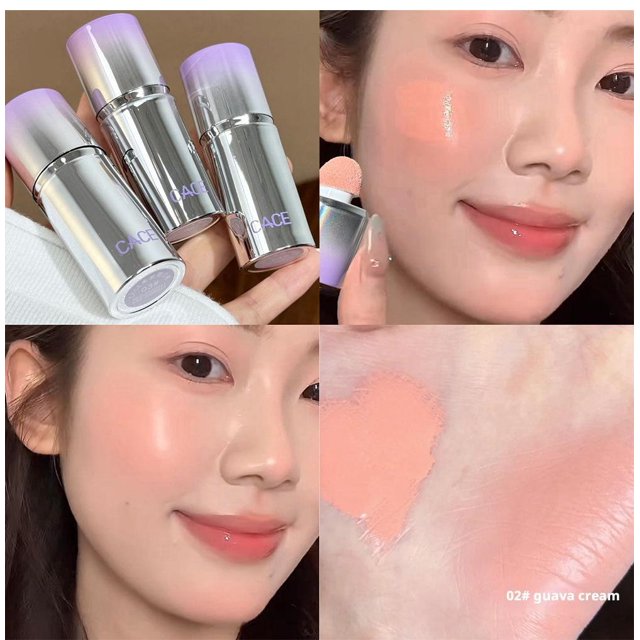 Cace Soft Mist Powder Blusher Liquid Low Saturation Atmosphere Korean Makeup With Brush Liquid