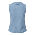 thumbnail image 6 of VBVC Women's Peter Pan Collar Sleeveless Tank Top, Ladies' Lightweight Eyelet Lace Trim Blouse, Casual Solid Color Summer Shirt For Women,Blue,S-2XL, 6 of 8