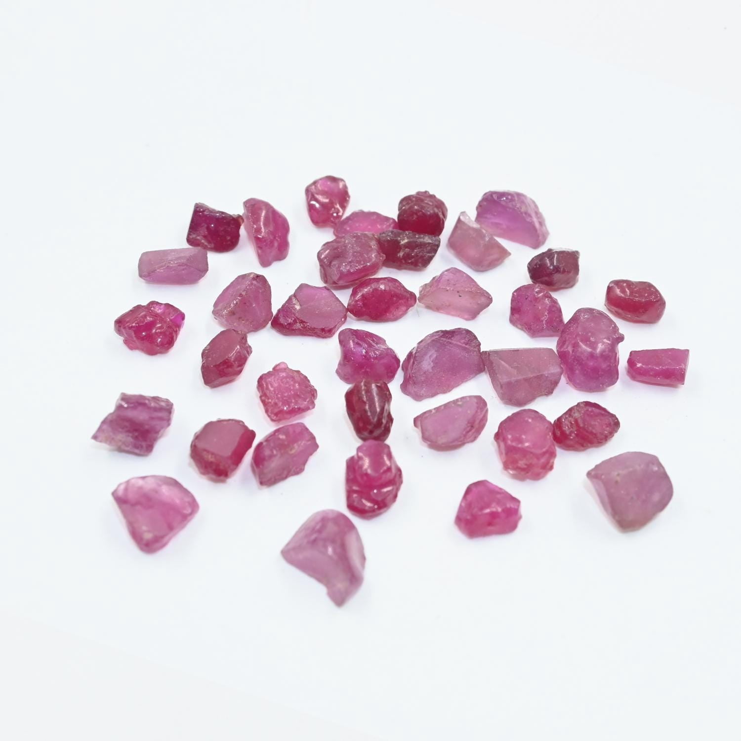 A.B. Gems Natural Tiny Ruby Raw, Precious Ruby Crystal, Raw Ruby Gemstone, Uncut Ruby Stone, Jewelry Making, Healing Crystal, Collector's Gem