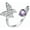 02.Feb (Amethyst), variant on SILVERCUTE Butterfly Rings for Women - 925 Sterling Silver Birthstone Ring Women Jan-Dec Adjustable Ring with Cubic Zirconia Cute Butterfly Jewelry