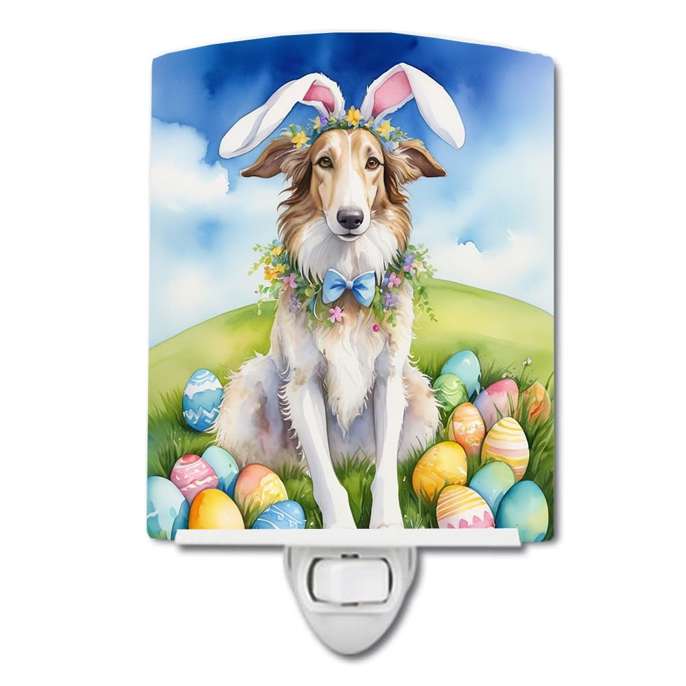 Border Terrier Easter Egg Hunt Ceramic Night Light 4 in x 6 in
