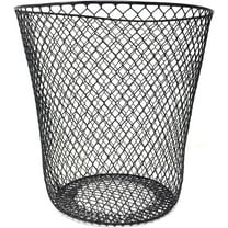 Essentials Wire Mesh Waste Basket (Black)