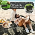 thumbnail image 6 of Aonewoe Outdoor Plastic Straw Rug 6x9 Waterproof Patio Rug Reversible Indoor Outdoor Rugs Outside Carpet for RV, Picnic, Backyard, Deck, Balcony, Porch, Beach, Black & Brown, 6 of 9