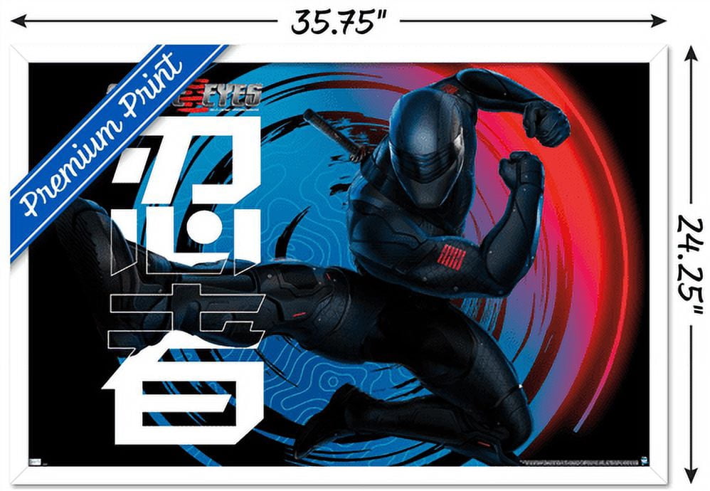 G.I. Joe: Snake Eyes - Kick Wall Poster, 22.375" x 34", Framed