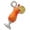 Orange, variant on Silver-tone Tropical Drink - Lime Green - Gold Tone Philipians 4:13 I Do All Things Through Christ Engraved Cross Charm Bracelet, 6.5+1.5" Extender