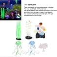 thumbnail image 2 of 6pcs Glowing Fish Tank Decorations Simulation Silicone Kelp Silver Lotus Lotus Leaf Feather Coral Jellyfish Ornaments, 2 of 2