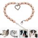 thumbnail image 4 of Collar para mascotas con colgante de corazón de cristal, collar para gatos y perros, joyería con perlas brillantes, talla M (rosa), 4 of 7