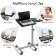 thumbnail image 4 of Costway Bureau pour Ordinateur Portable à Roulettes, Angle et Hauteur Réglables, sur Canapé-Lit, 4 of 10