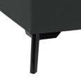 thumbnail image 3 of CorLiving Linden Black Upholstered Square Storage Ottoman with Metal Legs, 3 of 9
