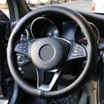 thumbnail image 3 of Genuine Leather Car Steering Wheel Cover Wavy Lines Design Universal Silica Gel Liner Steering-wheel Braid Snake Skin Pattern, 3 of 5
