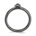 thumbnail image 2 of Sterling Silver Stackable Expressions Black-plated Awareness Ribbon Ring Size 9, 2 of 3