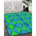 thumbnail image 3 of Ahgly Company Machine Washable Indoor Square Transitional SpringGreen Area Rugs, 5' Square, 3 of 7