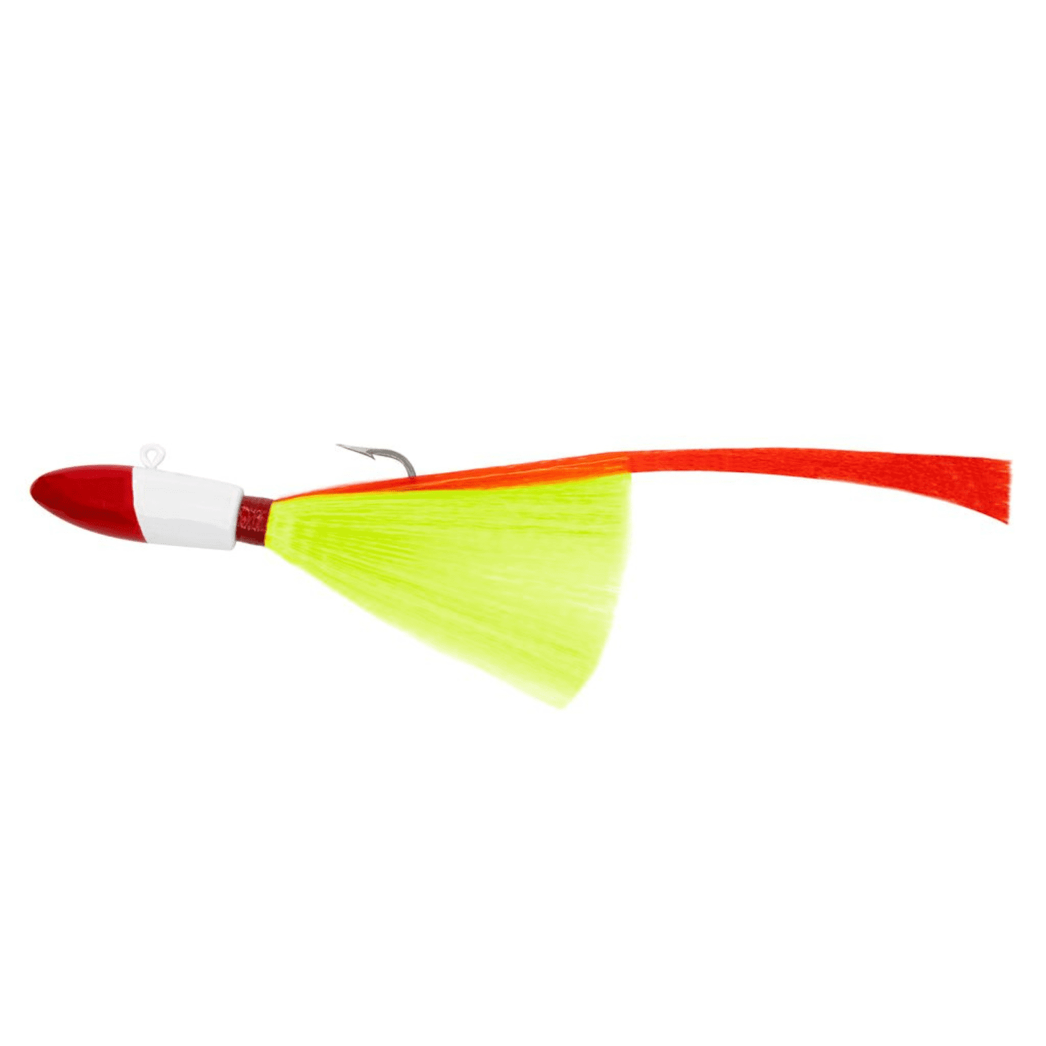 (3 pack) Tsunami Buster Red Tail Jig – Chartreuse and Red – 1 oz