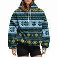 thumbnail image 3 of Pet Pouch Hoodie for Women, Snowflake Pullover Sweatshirt with Cuddle Pouch Dog Carrier Pocket, 3 of 5
