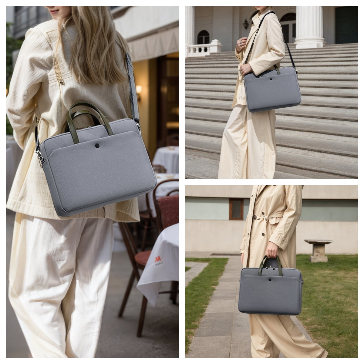 15.6" Laptop Bag Briefcase, Computer Messenger Bag, Business Work Travel Laptop Shoulder Bag, Carrying Handbag Laptop Sleeve Case for Women & Men
