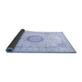 thumbnail image 2 of Ahgly Company Indoor Round Medallion Blue Traditional Area Rugs, 5' Round, 2 of 4
