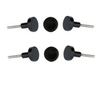 Perilla Home Set of 6 Metal Knobs Decorative Knobs for Room Kitchen Cabinet Hardware Cupboard Door Knobs Dresser Wardrobe and Drawer Pulls (Black, Jena Small)