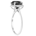 thumbnail image 2 of Pompeii 3 1/10ct Treated Black Diamond Cushion Halo Engagement Ring 14K White Gold, 2 of 5