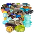 thumbnail image 2 of Craft County Glass Bead Mix – 1 LB Bag of Assorted 10mm-16mm Round Beads for Jewelry Making and Crafting – Silver Foil, 2 of 5
