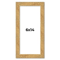 6x14 Frame Beige Real Wood Picture Frame Width 1.25 inches | Interior Frame Depth 0.5 inches |