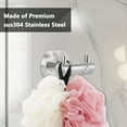 thumbnail image 3 of 4pcs Towel Holder SUS304 Stainless Steel Wall Towel Hooks for Bathroom Wall Mounted Heavy Duty Double Coat Hook Robe Hooks for Kitchen Bathroom Tea Towel Hat Clothes Wall Door Hanger Silver, 3 of 7