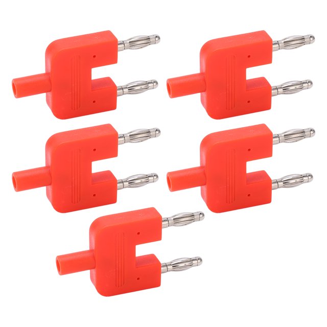 5 Uds Conector De Banana Doble Conector De Clavija De Banana Doble De Enchufe De Banana Doble 1 Hembra A 2 Macho Conectividad Fuerte Buena Conductividad Enchufe De Banana