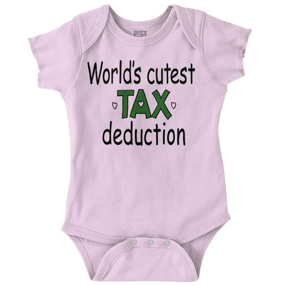 Worlds Cutest Tax Deduction Baby Humor Romper Boys or Girls Infant Baby Brisco Brands 12M