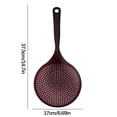 thumbnail image 4 of Juego de cucharas coladoras de cocina grandes - Paquete de 2 espumaderas de colador de mango largo - Cucharas ranuradas de plástico para albóndigas, pasta, verduras - 37,5x17cm Cucharón de drenaje, 4 of 4