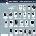 thumbnail image 5 of Derebir Soporte de suelo para monitor de bebé, compatible con Infant Optics DXR-8 y DXR-8 PRO, Nanit Pro y Flex Stand, Eufy, HelloBaby, Momcozy BM01/BM03, soporte para cámara de bebé (68,8 pulgadas), 5 of 5