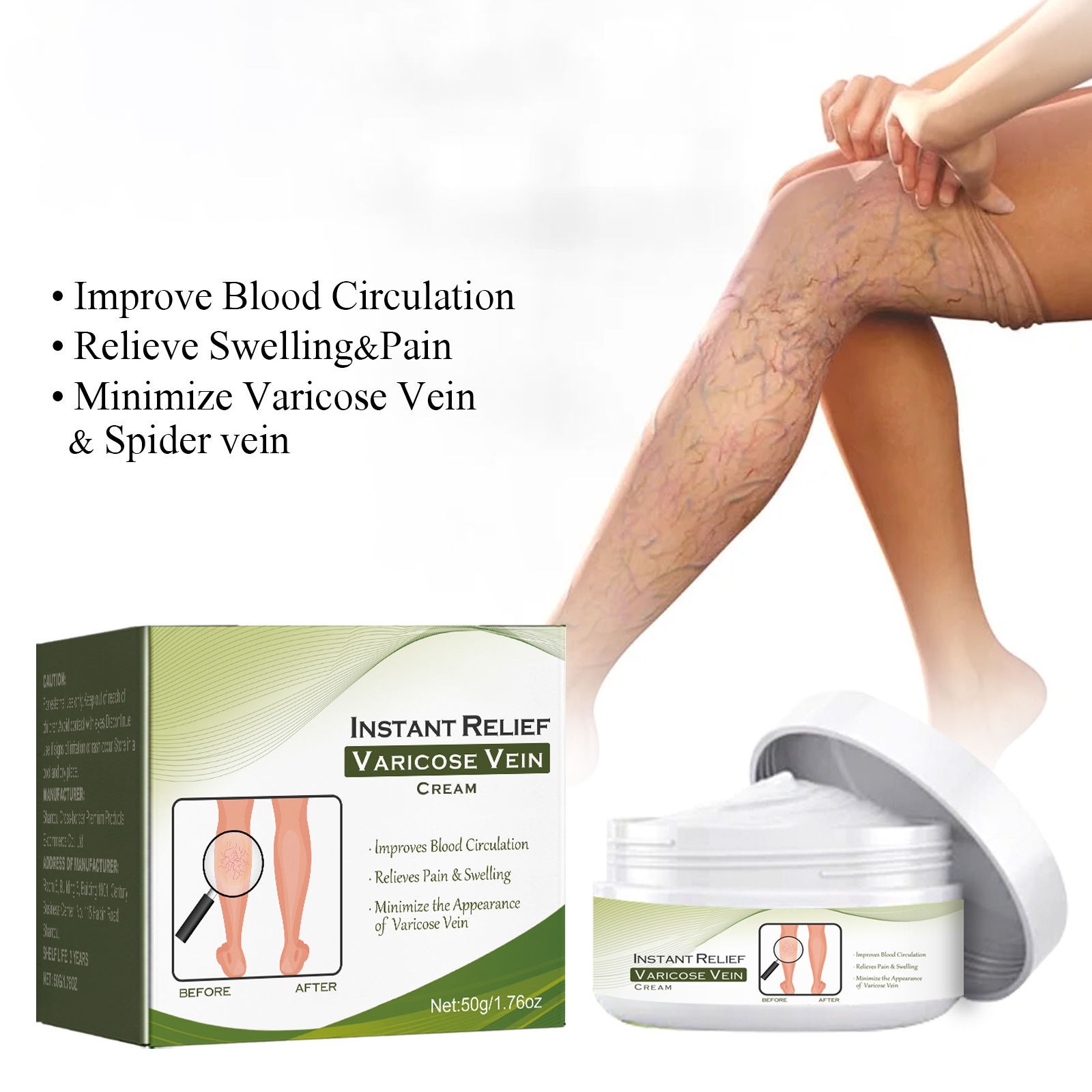 Ljxniubi Relief Cream Clearance Venous Care For Leg Varicose Earthworm ...