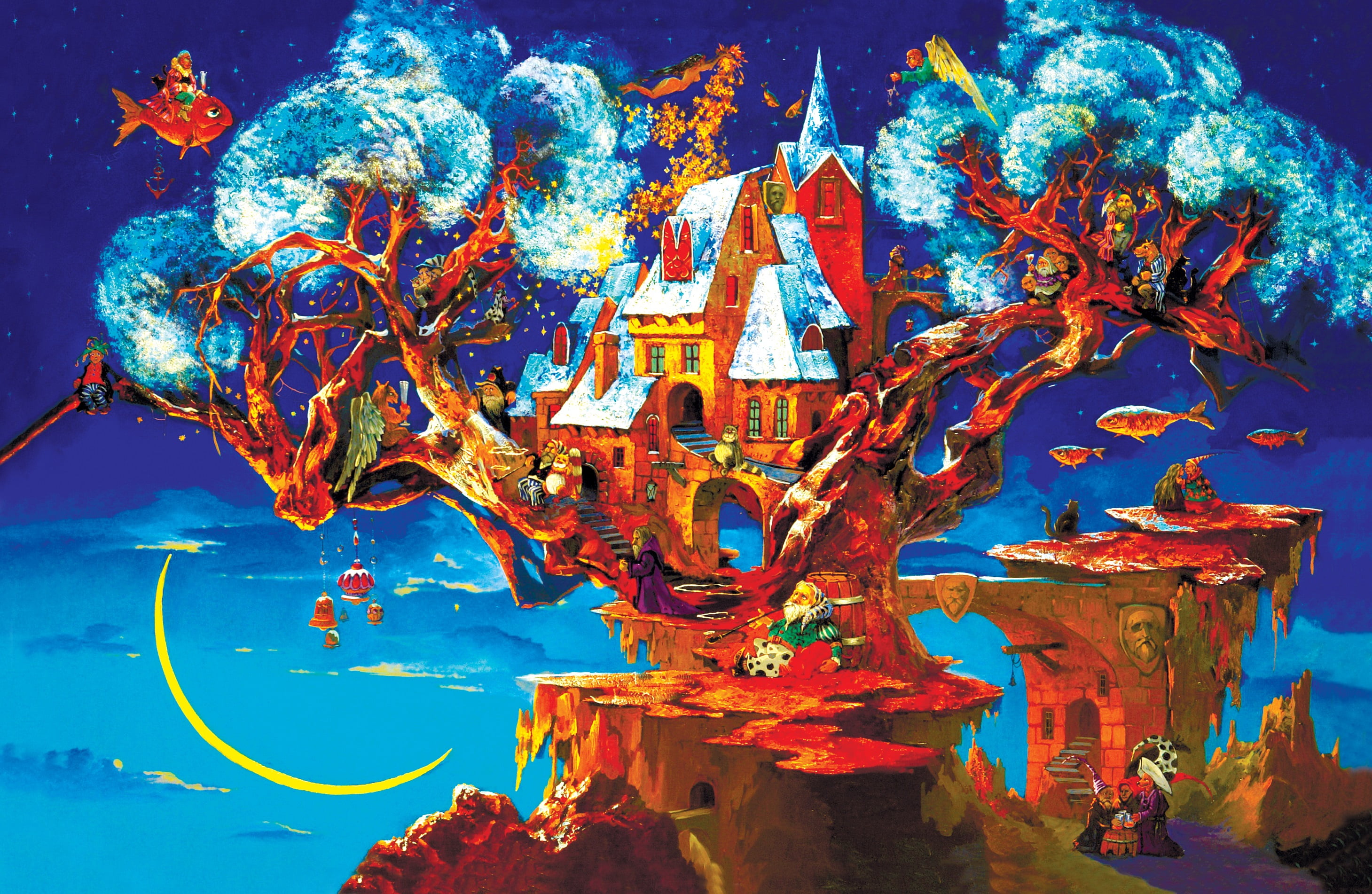 pegasus wooden puzzle "Tree of dreams" 193 pcs angels and gnomes