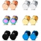 thumbnail image 1 of FIBO STEEL 6 pares de aretes para hombres y mujeres, tapones para los oídos, aretes de calibre falso, 18G, 1 of 3