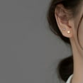 thumbnail image 4 of EOEMY Sparkling 925 Sterling Silver Bow Color Zircon Stud Earrings Gift Screw Backs-Silver-Clear, 4 of 6
