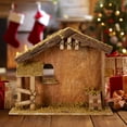 thumbnail image 5 of KUETH Christmas Decorations Manger Scenes for Inside 7 Inch Scale Holy Family Wooden Nativity Stable Desk Decoration Collectable, 5 of 6