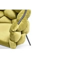 thumbnail image 6 of Moss Green Geo Velvet and Black Velvet Dining Chair, 6 of 7