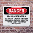 thumbnail image 4 of (2 Pack) Lead Paint Hazard No Sanding Chipping OSHA Danger Sign 10 Inch X 7 Inch Plastic Sign, Weather Resistant, UV Protected for Workplace, Business, and Construction Site, Made in, 4 of 8