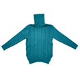 thumbnail image 5 of IMENGL Chandail à Col Roulé Uni en Tricot Rétro à Manches Longues pour Femmes, Vert G, Taille M-TG, 5 of 5