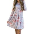 thumbnail image 1 of Matchstick Robe Midi à Manches Longues à Imprimé Floral pour Femme, 1 of 5