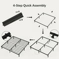 Flolinda Heavy Duty Queen Size Metal Platform Bed Frame Foldable Queen