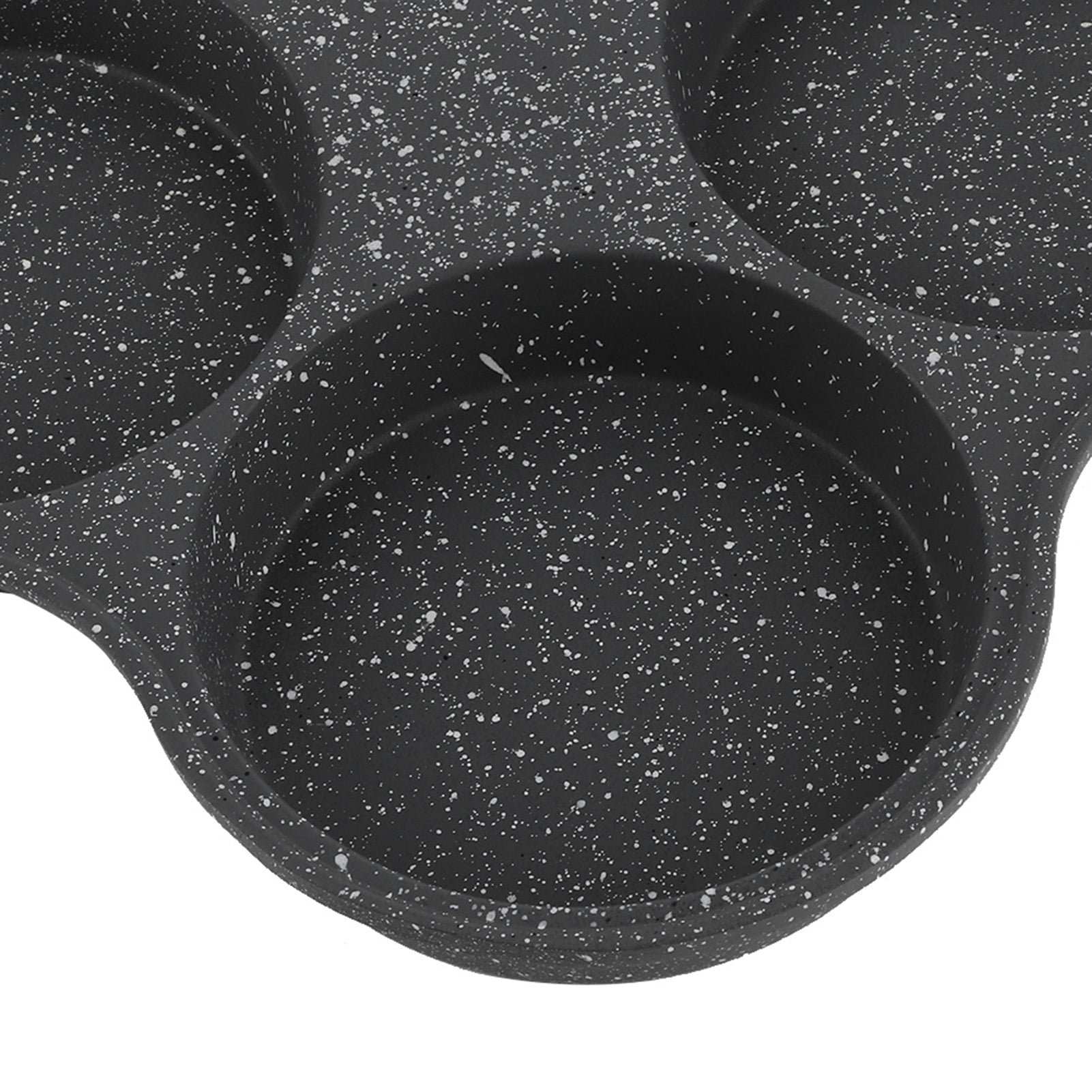 Poêle à Crêpe 4 Trous Antiadhésive Aluminium - Ustensile Petit Déjeuner Œufs Omelettes