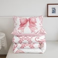 thumbnail image 5 of Erosebridal Girly Pink Bow Comforter Sets King Size, Damask Floral Comforters & Duvets, Cute Princess Decor, Reversible, 5 of 7