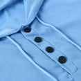 thumbnail image 7 of UngA Women Hoodies Pulllover Long Sleeve Half Button Hoodies Fall Fashion Sweatshirts Hooded Tunic Tops Oversized Hoodie Women (Light Blue,L), 7 of 7
