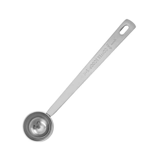 Cuchara medidora de acero inoxidable con mango largo, cuchara para café, cucharada de 5 ml, 10 ml, 15 ml, 20 ml y 30 ml, herramienta de medición para café molido, té suelto y polvo.