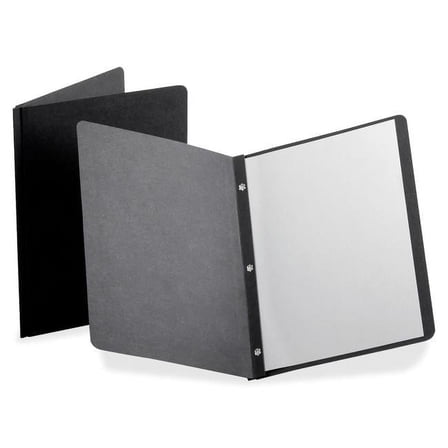 Oxford Embossed Panel/Border Report Covers - Black