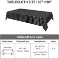 thumbnail image 2 of Rectangle Tablecloth 60x102 Inch, Black White Plaid Rectangle Table Cover Water and Stain Resistant Table Covers Dining Table Cover for Kitchen Dinning Tabletop Outdoor, 2 of 8