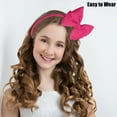 thumbnail image 5 of Unique Bargains Bow Headband Fashion Cute Polyester Hairband for Teenager 5.9x4.4 Inch Rose Red, 5 of 7