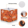 thumbnail image 3 of Foldable Fabric Storage Bin Home Cubes Clothing Organizer Bins Large Collapsible Box Basket for Home Organizer Halloween Decorations Orange, 3 of 7